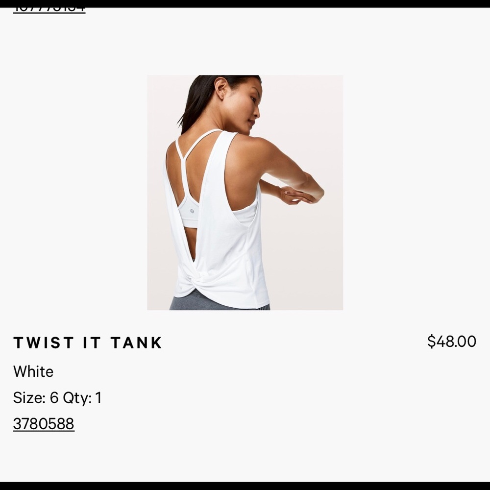 Lululemon twist it tank